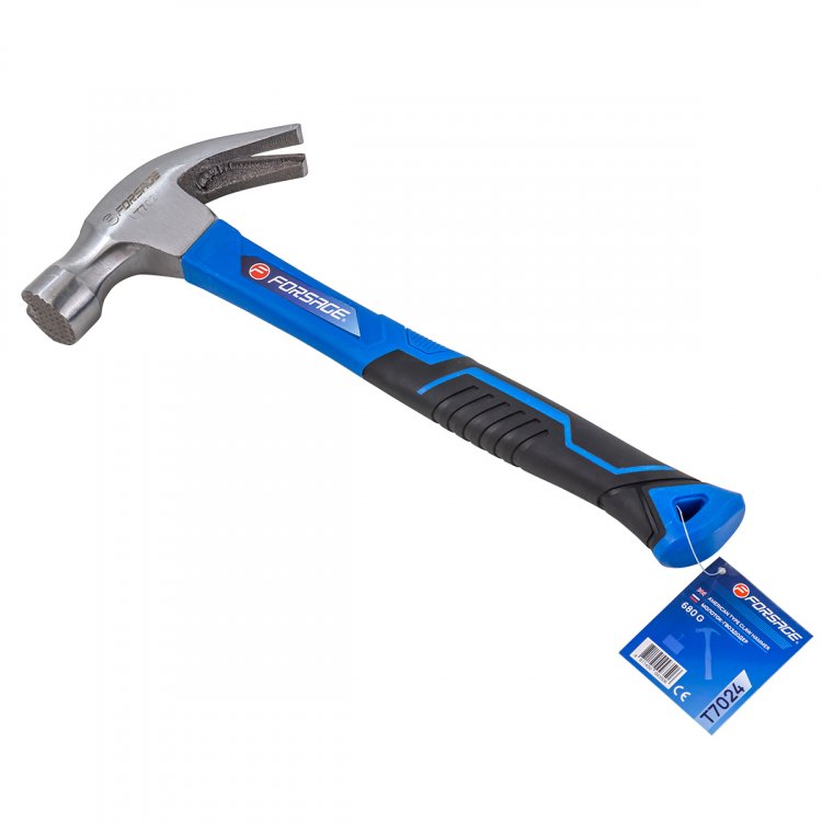 Молоток-гвоздодер с магнитным держателем гвоздя 680гр. Молоток-гвоздодер с магнитным держателем гвоздя 680гр.