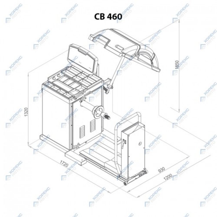 Балансировочный станок для г/а и л/а (универсальный), Модель: СB 460B Балансировочный станок для г/а и л/а (универсальный), Модель: СB 460B