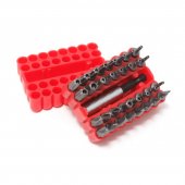 Набор бит секретных с магнитным битодержателем 33 пр. 1/4",в блистере