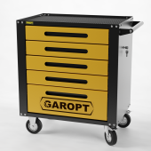 GTS5.yell Тележка инструментальная Garopt 5 ящиков ЖЕЛТАЯ, центральный замок, увеличенные колеса, доводчики,  GAROPT Серия "Standart" GTS5.yell Тележка инструментальная Garopt 5 ящиков ЖЕЛТАЯ, центральный замок, увеличенные колеса, доводчики,  GAROPT Серия "Standart"