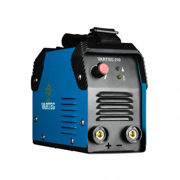 Сварочный аппарат Varteg 210 - Работает от 140В. Горячий старт, форсаж дуги, антизалипание. MMA, розетки 25 мм2, напряжение питания: 220В±15%, Диапазон сварочного тока: 20-210А, ПВ: 60%, ремень для переноски, комплектация: кабели 1,2 м, электрододерж Сварочный аппарат Varteg 210 - Работает от 140В. Горячий старт, форсаж дуги, антизалипание. MMA, розетки 25 мм2, напряжение питания: 220В±15%, Диапазон сварочного тока: 20-210А, ПВ: 60%, ремень для переноски, комплектация: кабели 1,2 м, электрододерж