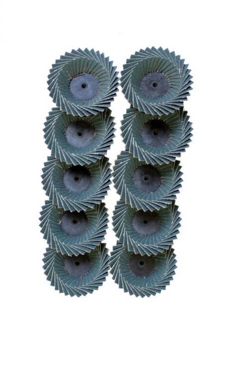 Круг абразивный циркониевый шлифовальный лепестковый 50мм (№120)(к-т 10шт)