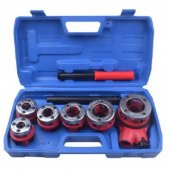 Клупп трубный со сменными плашками (1/4", 3/8", 1/2", 3/4",1", 1 1/4") 9пр., в кейсе