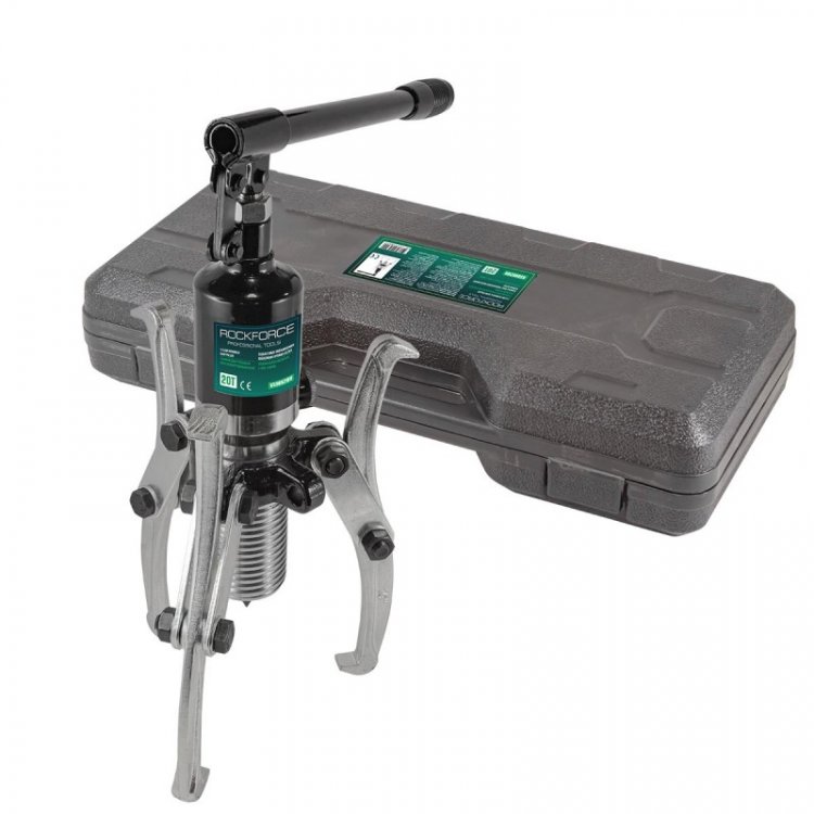 Съемник двух-трехлапый переставной гидравлический 20т(Ø захвата:100-350мм,мах. глубина захвата-205мм,ход штока-70мм)в кейсе