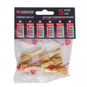 Штуцер пневматический наруж. резьба  1/4"- "елочка" 8мм, к-т 5шт.