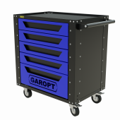 Тележка инструментальная Garopt 5 ящиков СИНЯЯ, Серия "Low-cost" Тележка инструментальная Garopt 5 ящиков СИНЯЯ, Серия "Low-cost"