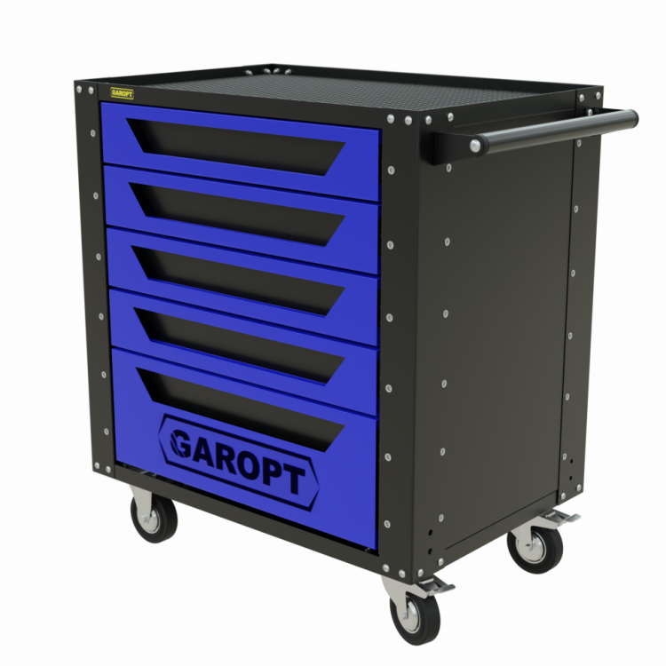 Тележка инструментальная Garopt 5 ящиков СИНЯЯ, Серия "Low-cost" Тележка инструментальная Garopt 5 ящиков СИНЯЯ, Серия "Low-cost"