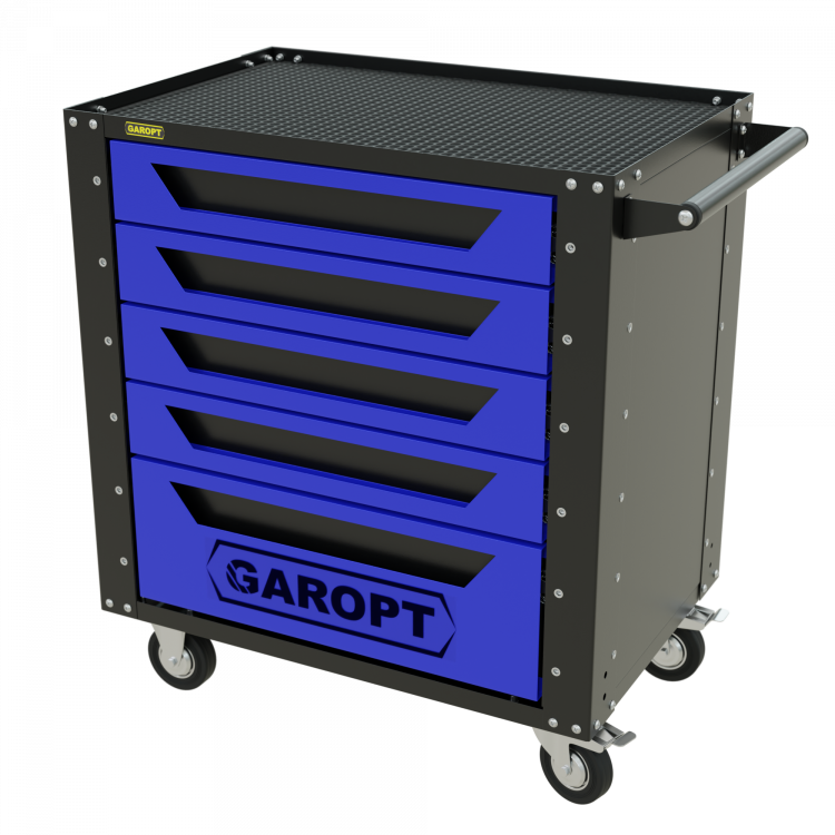 Тележка инструментальная Garopt 5 ящиков СИНЯЯ, Серия "Low-cost" Тележка инструментальная Garopt 5 ящиков СИНЯЯ, Серия "Low-cost"