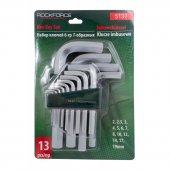 Набор ключей Г-образных 6-гранных 13пр. (2, 2.5, 3-8, 10, 12, 14, 17, 19мм)в пластиковом держателе Набор ключей Г-образных 6-гранных 13пр. (2, 2.5, 3-8, 10, 12, 14, 17, 19мм)в пластиковом держателе