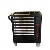 Тележка инструментальная 7 -ми полочная с доп. боковой секцией(черная)(970х790х460мм; полки:500х400х65мм-6шт, 500х400х200-1шт; секция:400х680мм) Тележка инструментальная 7 -ми полочная с доп. боковой секцией(черная)(970х790х460мм; полки:500х400х65мм-6шт, 500х400х200-1шт; секция:400х680мм)