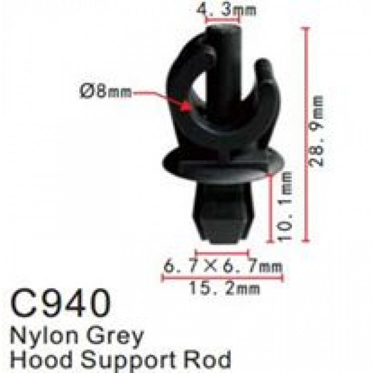 Клипса для крепления внутренней обшивки а/м Фольксваген пластиковая (100шт/уп.)