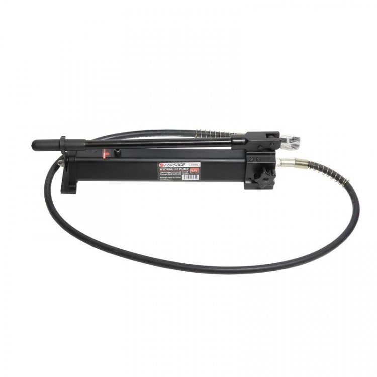 Насос гидравлический ручной(давление 20-700bar, объем масла-1.3л, длина-550мм, ширина-110мм, высота-125мм)