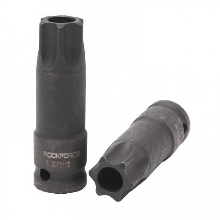 Головка-бита Т100Н с отверстием ударная  1/2", на пластиковом держателе