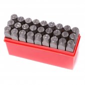 Набор штампов буквенных 3мм, 27пр., в пластиковом футляре