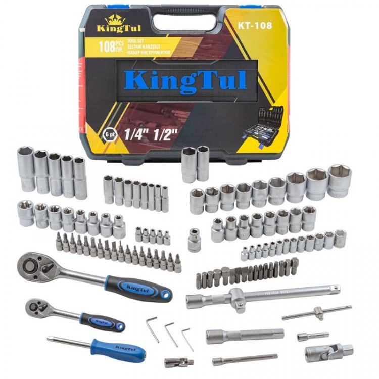 Набор инструментов 108пр. 1/4",1/2" (6гр.)(4-32мм) Набор инструментов 108пр. 1/4",1/2" (6гр.)(4-32мм)