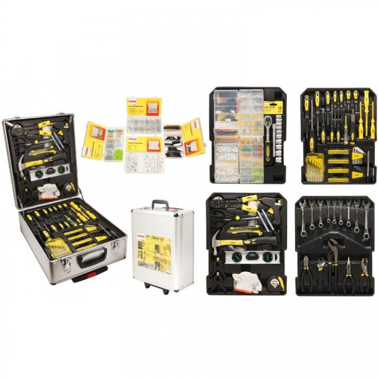 Набор инструментов 1400пр.1/2''(6-гр.) (10-24мм, ключи 6-17мм,шарнирно-губцевый,биты,отвертки,расходник), ''Дорожный кейс''