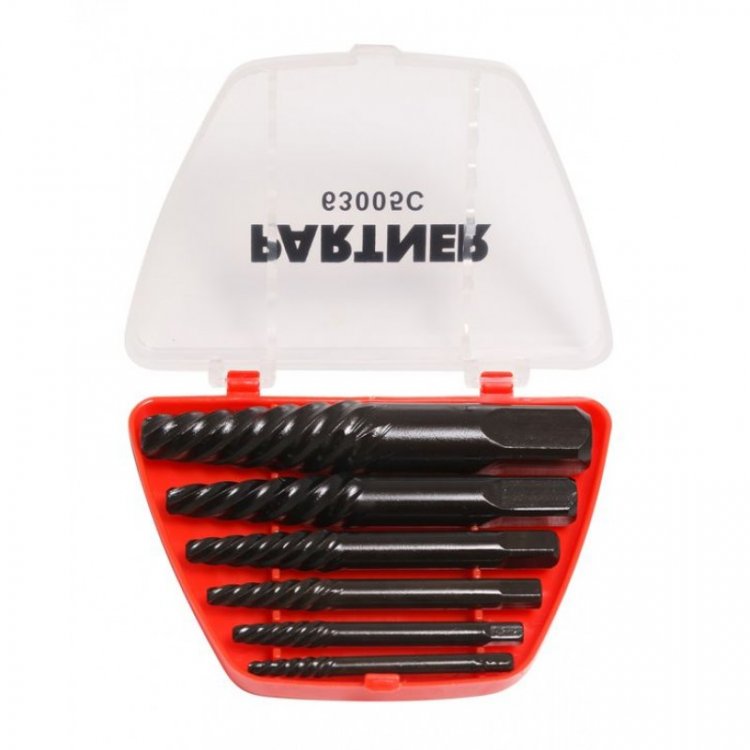 Набор экстракторов резьбы,6пр.(М3-М25; Ø:3-6мм, 6-8мм, 8-11мм, 11-14мм, 14-18мм, 18-22мм;), в пластиковом футляре Набор экстракторов резьбы,6пр.(М3-М25; Ø:3-6мм, 6-8мм, 8-11мм, 11-14мм, 14-18мм, 18-22мм;), в пластиковом футляре