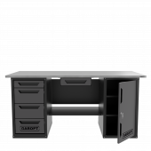 Верстак с ящиком двухтумбовый дверь/4 ящиков, серый 1800*700 Garopt, GT1800DY1Y4.grey