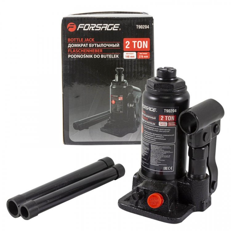 Домкрат бутылочный 2т с клапаном (h min-148мм, h max-278мм) Домкрат бутылочный 2т с клапаном (h min-148мм, h max-278мм)