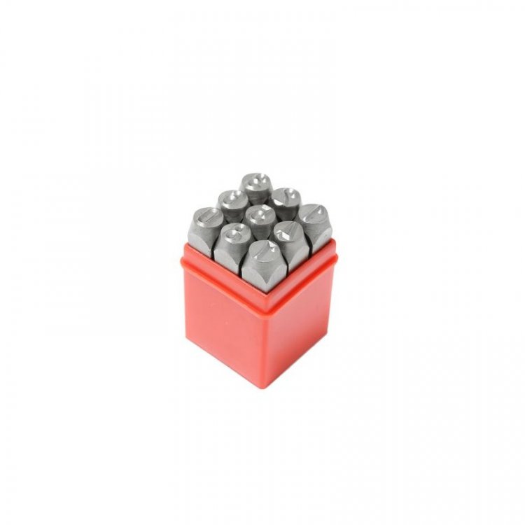 Набор штампов цифровых 6мм, 9пр., в пластиковом футляре