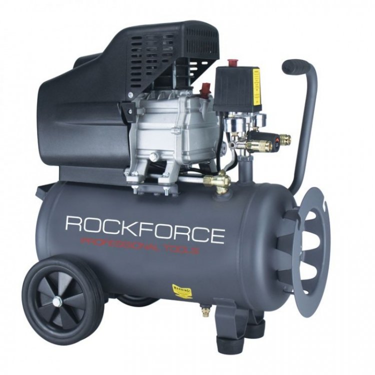 Компрессор поршневой масляный с прямым приводом+шланг 8х12ммх10м (220В,1.8кВт, 2850об/мин,ресивер 24л, 10бар, 250л/м,97дБ)