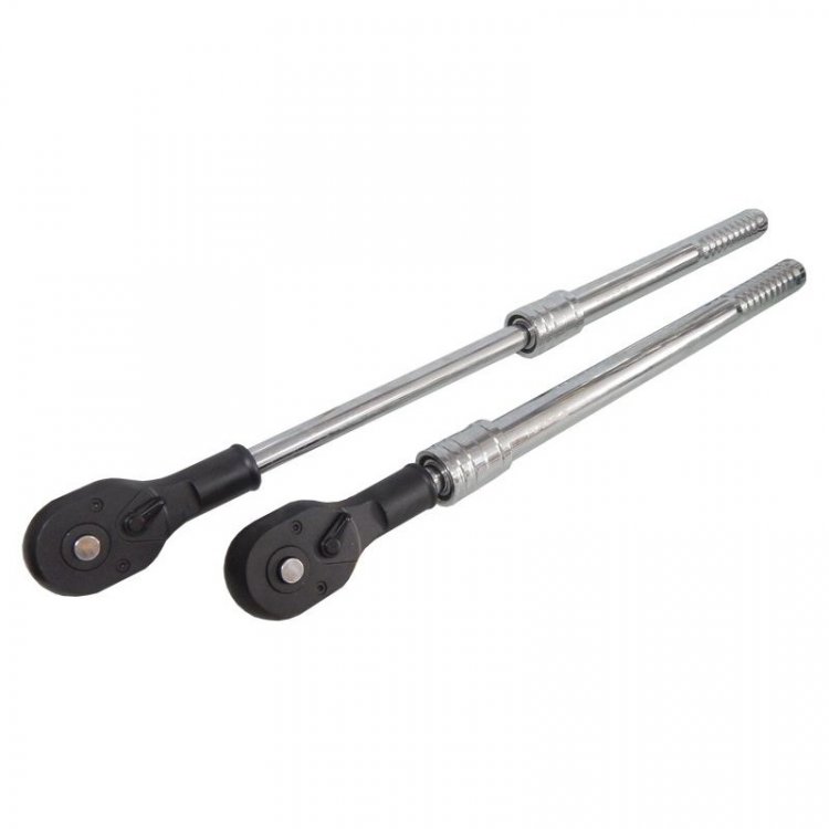 Трещотка реверсивная телескопическая с рукояткой под усилитель 3/4" (L620-1010мм, 24зуб.) Трещотка реверсивная телескопическая с рукояткой под усилитель 3/4" (L620-1010мм, 24зуб.)