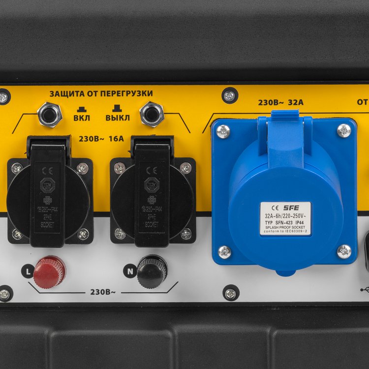 Генератор бензиновый PS-90EA, 9,0 кВт, 230В, 25л, коннектор автоматики, электростартер// Denzel Генератор бензиновый PS-90EA, 9,0 кВт, 230В, 25л, коннектор автоматики, электростартер// Denzel