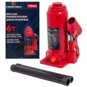 Домкрат бутылочный 6т с клапаном (h min-200мм, h max-385мм, ход штока-125мм, ход винта-60мм) Домкрат бутылочный 6т с клапаном (h min-200мм, h max-385мм, ход штока-125мм, ход винта-60мм)