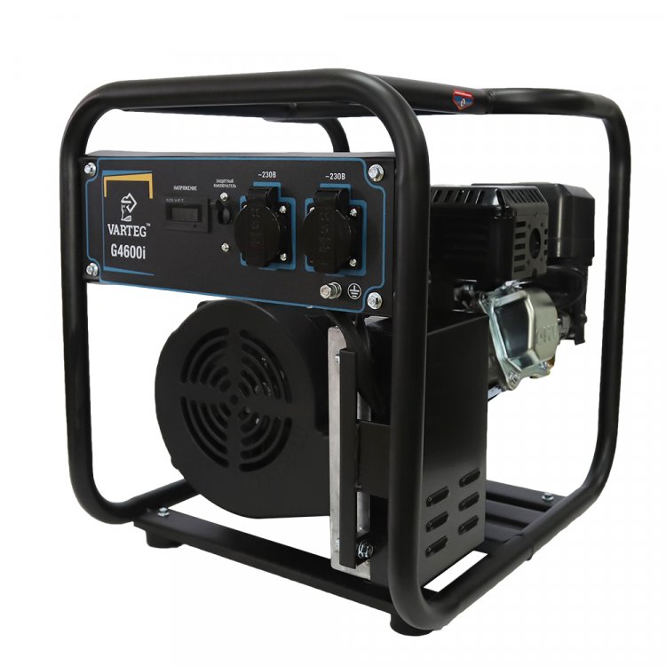 Бензиновый инверторный генератор VARTEG G4600i - Бензиновый инверторный генератор  VARTEG G4600i (3,5 - 4,0 кВт / 7 л.с. / топливный бак 3,6 л / МФД 4в1 / маслодатчик / 2 * 16А) (арт. 8455)