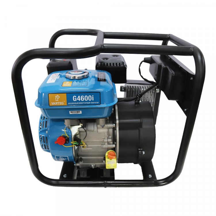 Бензиновый инверторный генератор VARTEG G4600i - Бензиновый инверторный генератор  VARTEG G4600i (3,5 - 4,0 кВт / 7 л.с. / топливный бак 3,6 л / МФД 4в1 / маслодатчик / 2 * 16А) (арт. 8455)