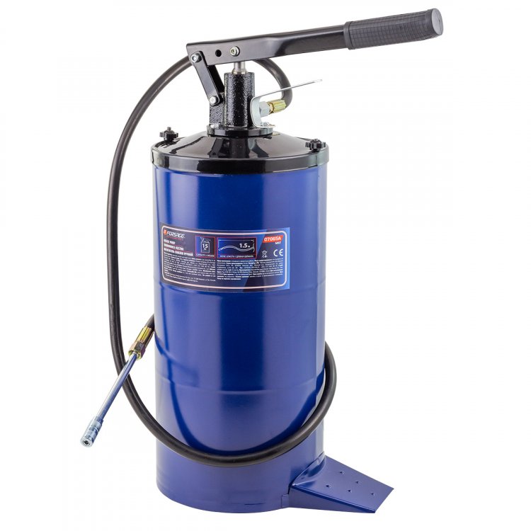 Нагнетатель смазки ручной, 15кг (длина шланга 1.5, внутр.Ø 210мм, внутр. высота 410мм) Нагнетатель смазки ручной, 15кг (длина шланга 1.5, внутр.Ø 210мм, внутр. высота 410мм)