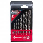 Набор сверл по металлу HSS 8пр.(3,4,5,6,7,8,9,10мм), в пластиковом футляре