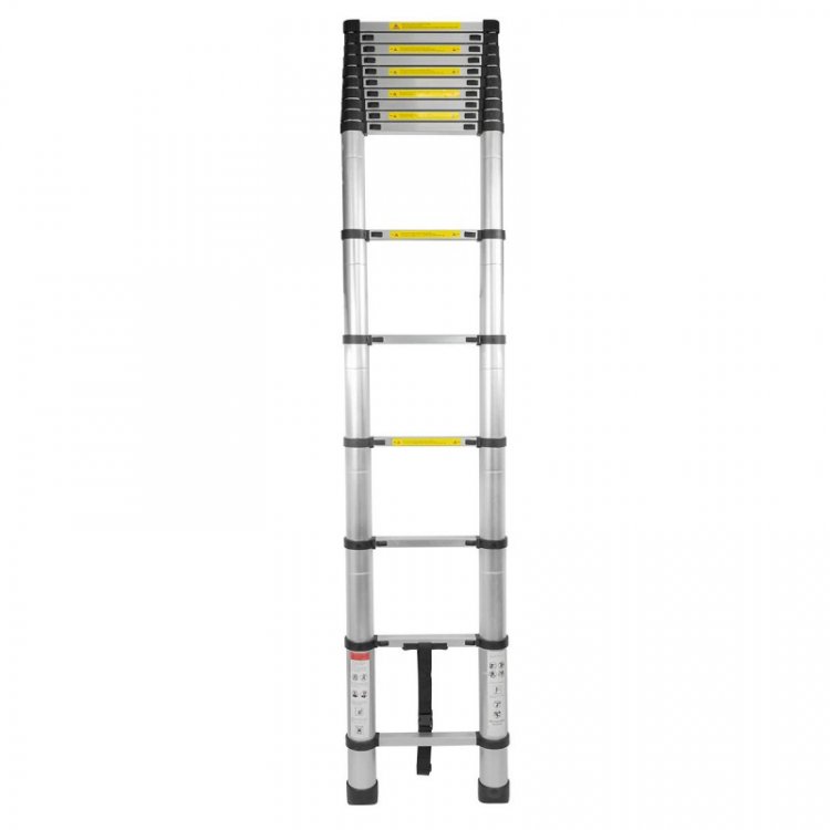 Лестница телескопическая односекционная (1.0-4.7м,15ступенек, max нагрузка 150кг, вес 14,6кг)
