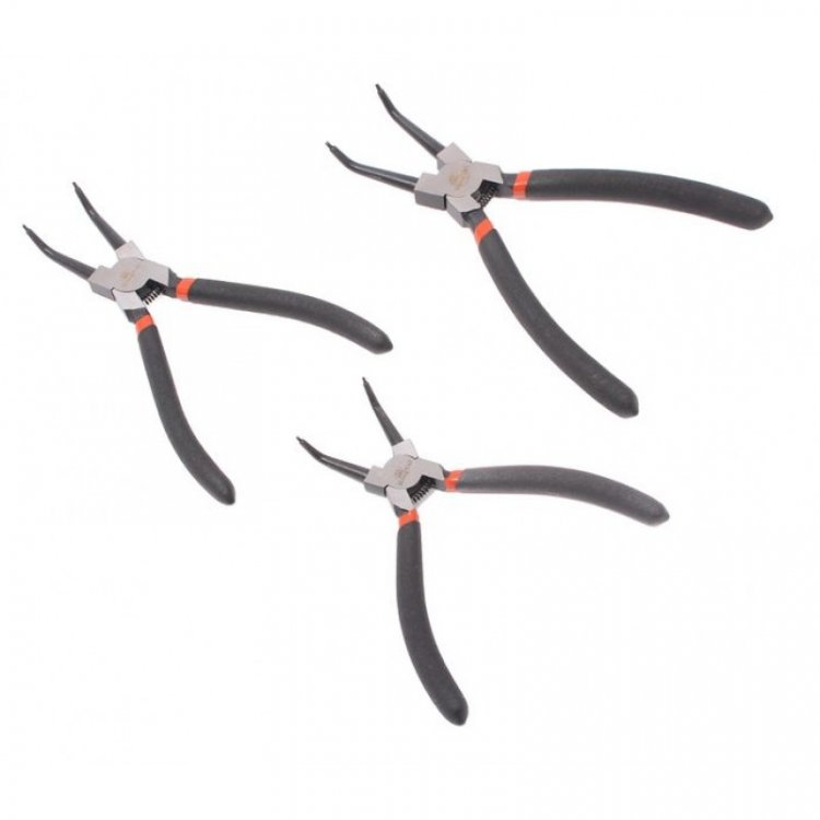 Съемник внутренних стопорных колец изогнутый 45° 9"-225мм, в блистере