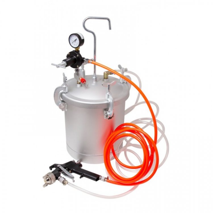 Краскораспылитель с выносной емкостью (емкость 10л, сопло 2.0, 0-11bar) Краскораспылитель с выносной емкостью (емкость 10л, сопло 2.0, 0-11bar)