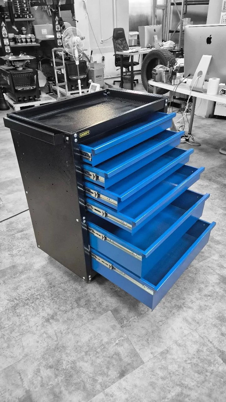 Тележка инструментальная GAROPT 6 ящиков СИНЯЯ , Серия "Econom"  арт. GTE6.BLUE