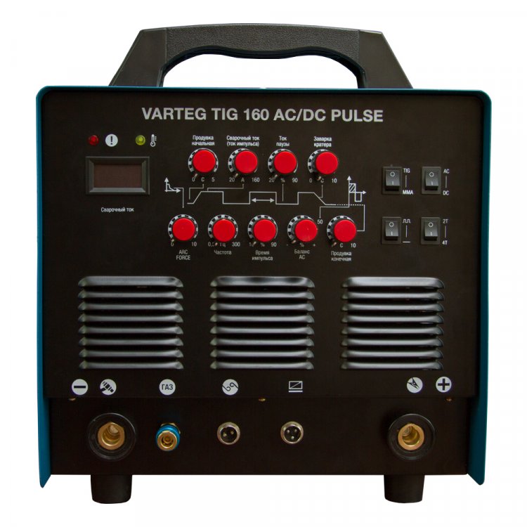 Аппарат аргонодуговой сварки VARTEG TIG 160 AC/DC PULSE (арт. 6150) Аппарат аргонодуговой сварки VARTEG TIG 160 AC/DC PULSE (арт. 6150)