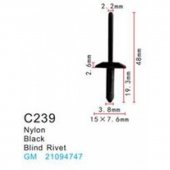 Клипса для крепления внутренней обшивки а/м GM пластиковая (100шт/уп.)