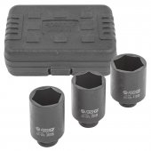 Набор головок ударных глубоких 3пр.1/2" (6-гр.) в кейсе Набор головок ударных глубоких 3пр.1/2" (6-гр.) в кейсе