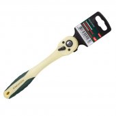 Трещотка реверсивная с изгибом в пластиковом антикорозийном корпусе 3/8"(L-200мм, 72зуб)