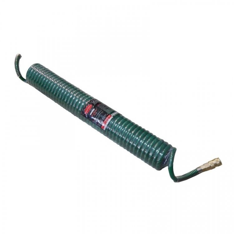 Шланг витой полиуретановый 8мм х 12мм х  20м с быстроразъемами (максимальное давление - 15bar, рабочая температура от -20 до +60 гр.)