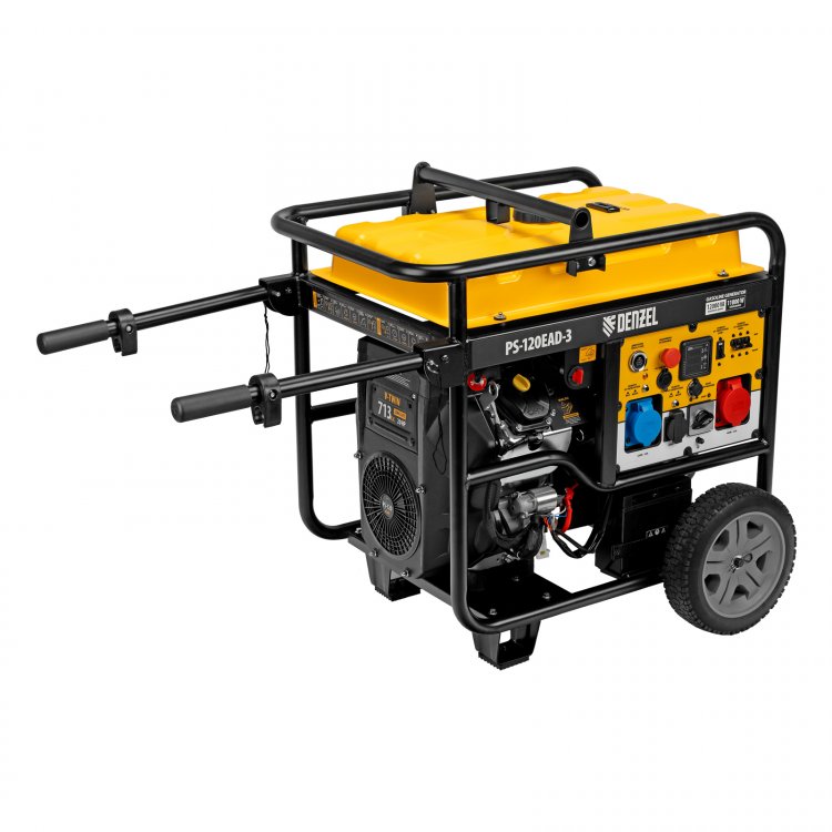 Генератор бензиновый PS-120EAD-3, 12 кВт,230/400 В, 40л, разъём ATS,перекл.режима,эл.старт// Denzel Генератор бензиновый PS-120EAD-3, 12 кВт,230/400 В, 40л, разъём ATS,перекл.режима,эл.старт// Denzel