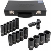 Набор головок ударных 1/2'', 6гр. 17пр.(10,12-19,21,22,24,27,30,32,34,36мм),в метал кейсе Набор головок ударных 1/2'', 6гр. 17пр.(10,12-19,21,22,24,27,30,32,34,36мм),в метал кейсе