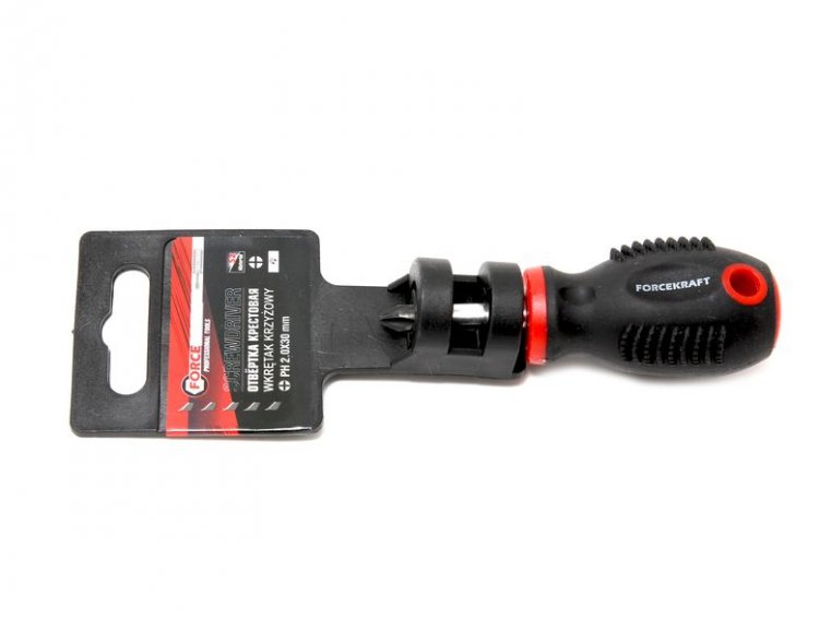 Отвертка крестовая магнитная "Profi" S2 PH2.0х30мм, на пластиковом держателе