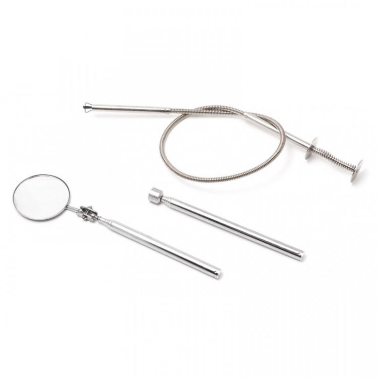 Набор приспособлений (зеркало: 200-550мм, магнит: 145-680мм, гибкий захват-600мм) 3пр., в блистере