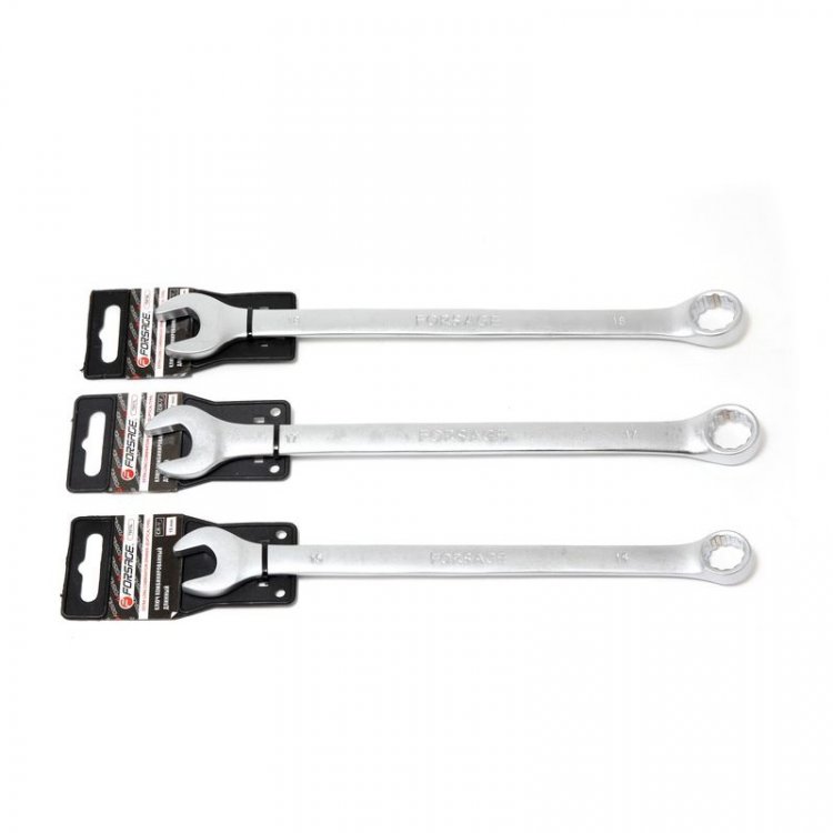 Ключ комбинированный удлиненный 12мм, на пластиковом держателе Ключ комбинированный удлиненный 12мм, на пластиковом держателе