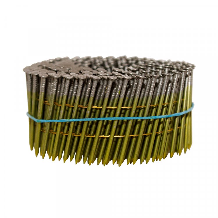 Гвоздь барабанный гладкий AERO 2,5х70мм [лента 300 шт]  - Крепеж забивается с помощью пневматического нейлера FoxWeld AERO C90 - время на монтаж мягкой кровли сокращается более чем в 3 раза. (арт. 6778)