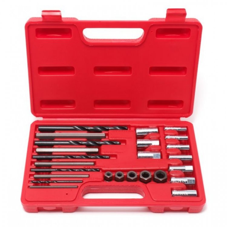 Набор экстракторов резьбы и сверл (25пр.) в кейсе.