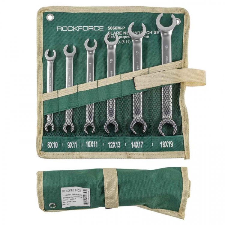 Ключи разрезные 8-19мм, набор 6пр. на полотне Ключи разрезные 8-19мм, набор 6пр. на полотне