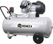 Компрессор поршневой  с прямым приводом (бытовая серия) 100.J2047B REMEZA (Белоруссия): 400 л/мин., 8 бар, ресивер 100 л., 2,2 кВт, 220В, габариты без упак. 1080х490х805 мм, 74 кг.